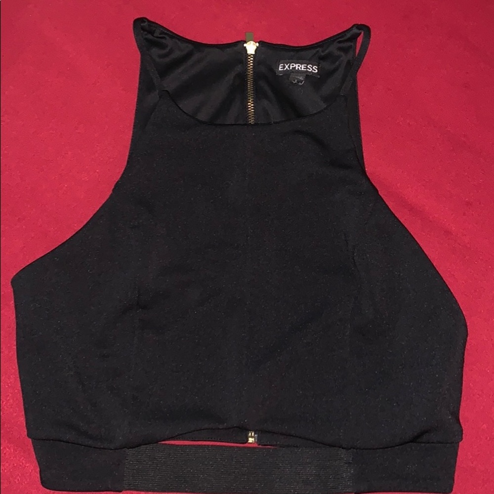 Express black crop top
